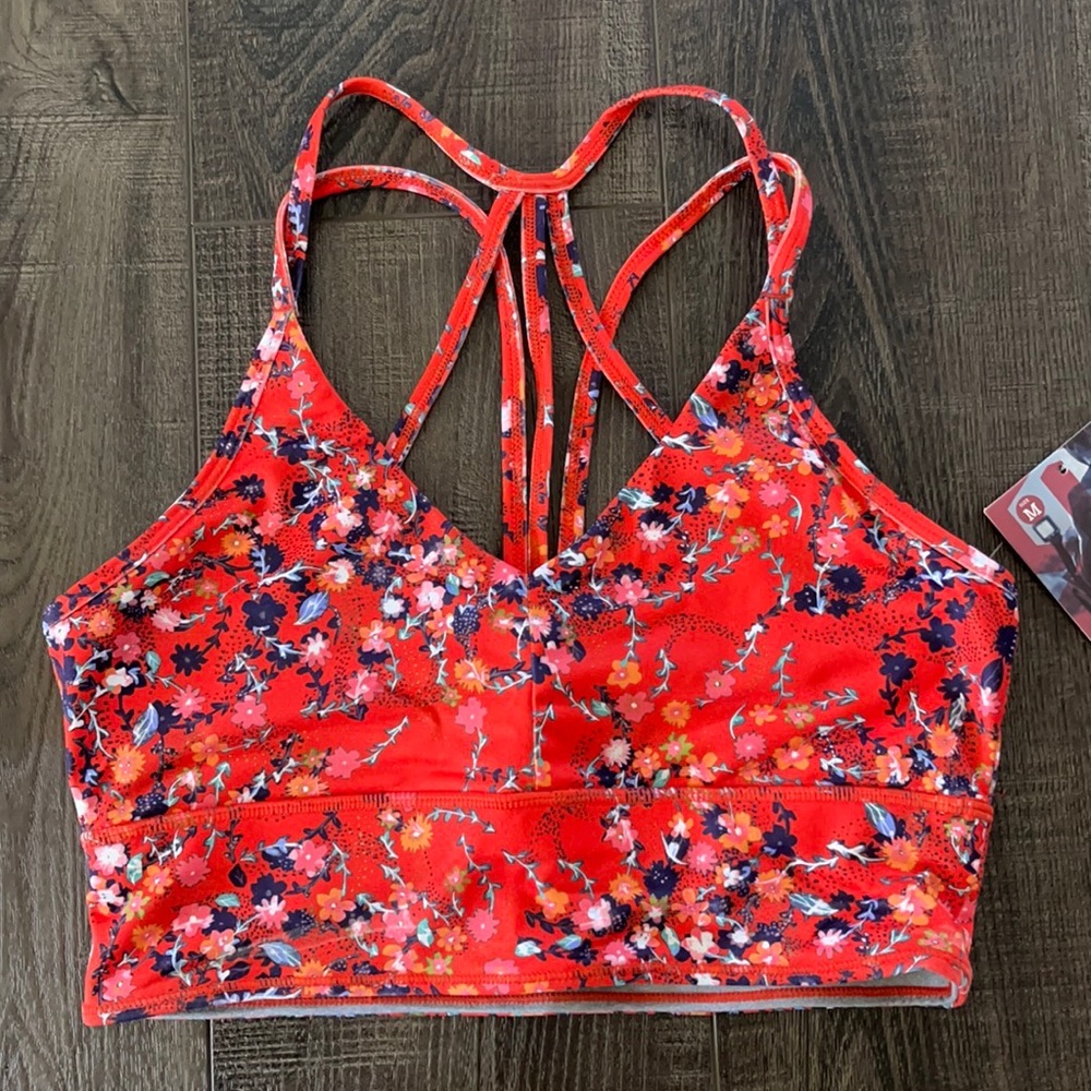 NWT Born Primitive Rhapsody 2.0 Fiery Floral Sports Bra. Size Medium. SOLD OUT.
